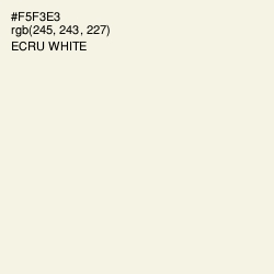 #F5F3E3 - Quarter Spanish White Color Image
